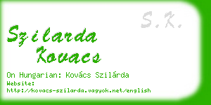szilarda kovacs business card
